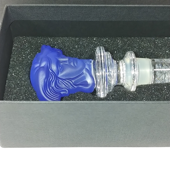 Versace Rosenthal Vintage Colbalt crystal bottle stopper authentic - New in Box - Picture 7 of 9